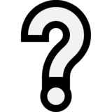 白色问号emoji素材一 160x160像素