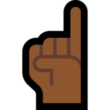 食指向上：中深色肤色emoji素材一 160x160像素