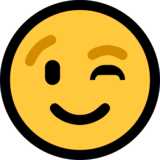 眨眼的脸emoji素材一 160x160像素