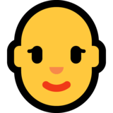 女人：秃头emoji素材一 160x160像素