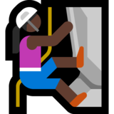 女性攀岩：肤色暗淡emoji素材一 160x160像素