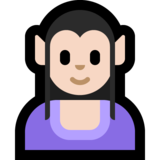 女精灵：浅肤色emoji素材一 160x160像素