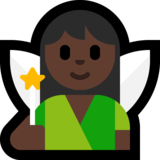 女仙女：深色肤色emoji素材一 160x160像素