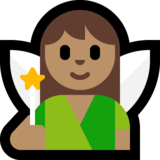 女仙女：中等肤色emoji素材一 160x160像素