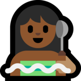 蒸汽房的女人：中等深色肤色emoji素材一 160x160像素