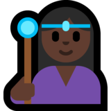 女法师：深色肤色emoji素材一 160x160像素