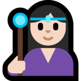女法师：浅肤色emoji素材一 160x160像素