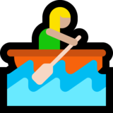 女子划艇：中浅肤色emoji素材一 160x160像素