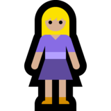 女性站姿：中浅肤色emoji素材一 160x160像素