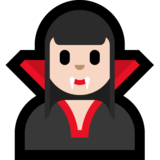 女吸血鬼：浅肤色emoji素材一 160x160像素