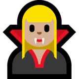 女吸血鬼：中等浅肤色emoji素材一 160x160像素