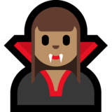 女吸血鬼：中等肤色emoji素材一 160x160像素