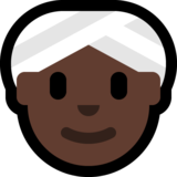 戴头巾的女人：深色肤色emoji素材一 160x160像素