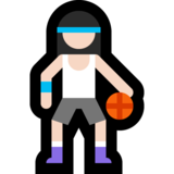 打球的女人：浅肤色emoji素材一 160x160像素