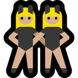 有兔子耳朵聚会的女人，3型emoji素材一 160x160像素