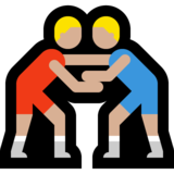 摔跤手，3型emoji素材一 160x160像素