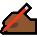 写字的手：中黑肤色emoji素材一 160x160像素