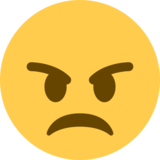 愤怒瞪眼的脸emoji素材一 160x160像素