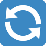 逆时针箭头按钮emoji素材一 160x160像素