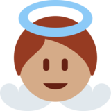 小天使：中等肤色emoji素材一 160x160像素