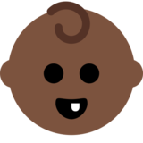 婴儿：深色肤色emoji素材一 160x160像素