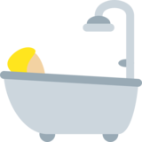 洗澡者：中等浅肤色emoji素材一 160x160像素