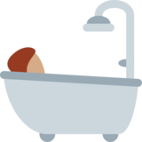 洗澡者：中等肤色emoji素材一 160x160像素