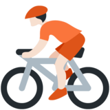 个人骑车：浅肤色emoji素材一 160x160像素