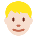 男士：浅肤色，金发emoji素材一 160x160像素