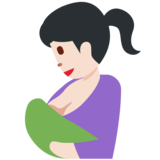 喂奶：浅肤色emoji素材一 160x160像素