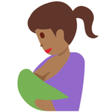 喂奶：中等深色肤色emoji素材一 160x160像素