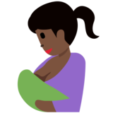 喂奶：深色肤色emoji素材一 160x160像素