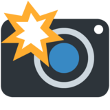 带闪光灯的照相机emoji素材一 160x160像素