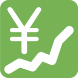 日元增长图表emoji素材一 160x160像素