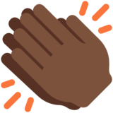 拍手：深色肤色emoji素材一 160x160像素