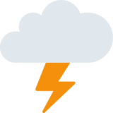 闪电云emoji素材一 160x160像素