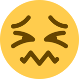 困惑的脸emoji素材一 160x160像素