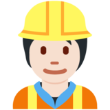 施工人员：浅肤色emoji素材一 160x160像素