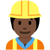 施工人员：深色肤色emoji素材一 160x160像素