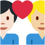 情侣: 男人男人中等-浅肤色较浅肤色emoji素材一 160x160像素