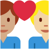 情侣: 男人男人中等-浅肤色中等肤色emoji素材一 160x160像素