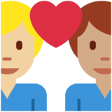 情侣: 男人男人中等肤色中等-浅肤色emoji素材一 160x160像素
