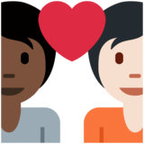 情侣: 成人成人较深肤色较浅肤色emoji素材一 160x160像素
