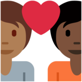 情侣: 成人成人中等-深肤色较深肤色emoji素材一 160x160像素