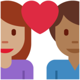 情侣: 女人男人中等肤色中等-深肤色emoji素材一 160x160像素