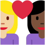 情侣: 女人女人中等-浅肤色较深肤色emoji素材一 160x160像素