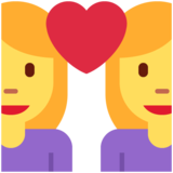 情侣：女人，女人emoji素材一 160x160像素