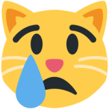 难过的猫emoji素材一 160x160像素