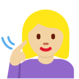 聋哑妇女：中浅肤色emoji素材一 160x160像素