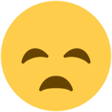 悔恨的脸emoji素材一 160x160像素